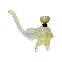 Glass Smoking Pipe (Elephant Face Figure)