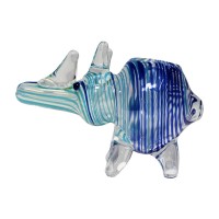 Glass Smoking Pipe In Rhinoceros Figure