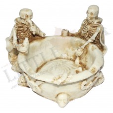 Resin Skeleton Skull Ashtray - 