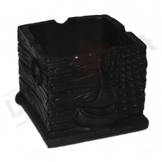 Polyresin Square Ashtray - Black