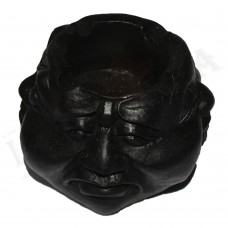 Resin Face Smoking Black Ashtray 