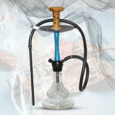 21 Inch AL-Rasta Borosilicate Glass  Hookah With Silicon Pipe (HK70)