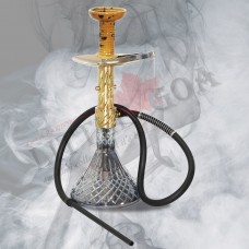 15 Inch AL-Rasta Brass Hookah With Silicon Pipe (HK64)