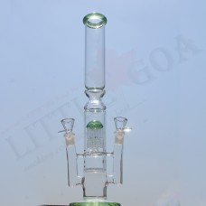 16 Inch Single Chamber Double Shooter Glass Ice Bong (50mm)