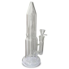 13 Inch Rocket Design Transparent Diffuser Heavy Glass Bong 