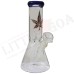 10 inch 50 mm Golden Print Leaf Sticker Glass Bong