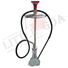 33 Inch AL-Rasta Steel Hookah With Silicon Pipe (HK-83)