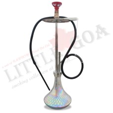 33 Inch AL-Rasta Steel Hookah With Silicon Pipe 