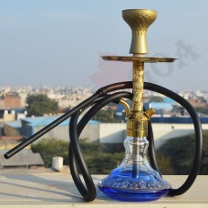 Premium Hookah 17 Inch AL-Rasta (100% Brass ) With Silicon Pipe 