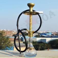 Premium Hookah 23 Inch AL-Rasta (100% Brass ) With Silicon Pipe 