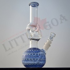 Zig Zag Design Natural Color Glass Bong (10 Inch)