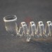 8 Ring Transparent Glass Pipe With Spiral