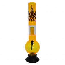 Single Percolator Leaf Design Acrylic Ice Bong (14 Inch 50 MM)