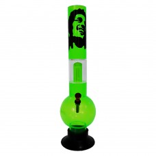 Single Percolator Acrylic Ice Bong with BOB Marley Sticker (14 Inch 50 MM)