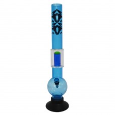 Single Percolator Acrylic Ice Bong with Sticker (15 Inch 40 MM)