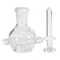Transparent Glass Oil Bong Cap With Glass Nail (14 MM)