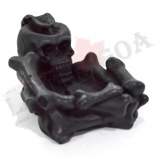 Polyresin Square Black Skull Ashtray