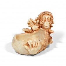 Polyresin Material Bob Marley Leaf Design White Ashtray