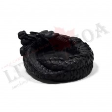 Polyresin Snake Design Shape Black Ashtray