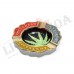 Brass Small Round Leaf Amsterdam Design Ashtray