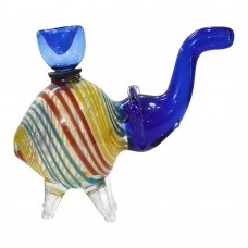 Colored Glass Inside Smoking Pipe (Elephant Shape)