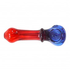 Colored Glass Smoking Pipe (Spoon Shape 12 Cm)