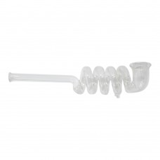 4 Ring Transparent Glass Smoking Pipe 