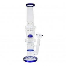 Honey Comb Glass Bong (16 Inch 50 MM Colored Chamber)