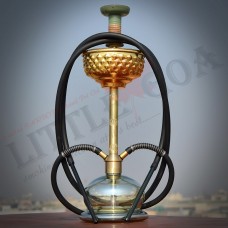 22inch Khalil Buffalo Single Ice Bucket Double Pipe Hookah With Bag