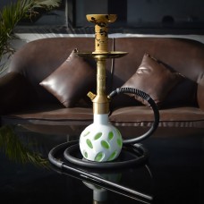 16 Inch AL-Rasta Danger Hippo Hookah Brass Top Part With Silicon Pipe