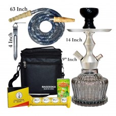 14 Inch KrmaX Multicolor Heavy QT Base Bag Hookah 