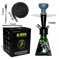 13" KrmaX Leopard Hookah Multicolor With Silicon Pipe
