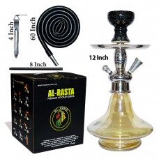 12 Inch KrmaX Original Danger Zebra Hookah With Silicon Pipe