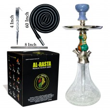 18" KrmaX White Panda Hookah With Silicon Pipe