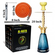 20" KrmaX Original Dolphin Brass Hookah With Silicon Pipe