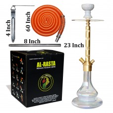 23" KrmaX Original Camel Brass Hookah With Silicon Pipe