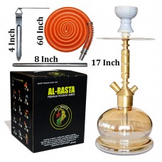 17" KrmaX Original Buffalo Brass Hookah With Silicon Pipe