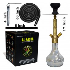 17" KrmaX Danger Jaguar Brass Hookah With Silicon Pipe