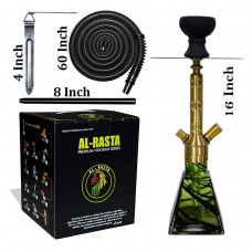 16" KrmaX New Rocket Brass Hookah With Silicon Pipe