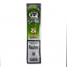 Double Platinum Blunt Wraps Green (2 Piece/Pack)