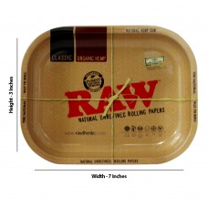 Raw Metal Rolling Tray with box Curve Shape 7 inches 