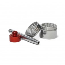 Metal Herb Grinder with Smoking Pipe (30 mm 4 Parts)