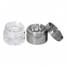 Metal Herb Grinder With Glass Storage (43 mm 2 Part)