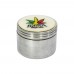 Metal Herb Crusher (50 mm 4 Part, Laminate Sticker on Top)