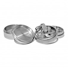 Metal Herb Grinder with Handle (4 Part 56 mm)