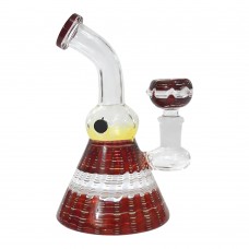One Leg Colored Glass Bong (6 Inch 30 MM, Conical Base)