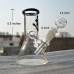OM Sticker Glass Bong (6 Inch 40 MM, Heavy)