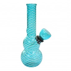 Assorted Colored Net Glass Bong In Different Bowl Designs (5 Inch 30 MM)
