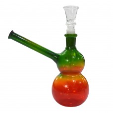 Colored Glass Bong (6 Inch 30 MM, Double Bowl)