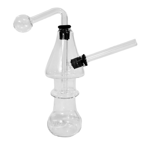 Glass Oil Bong (6 Inch, Mushroom Shape)